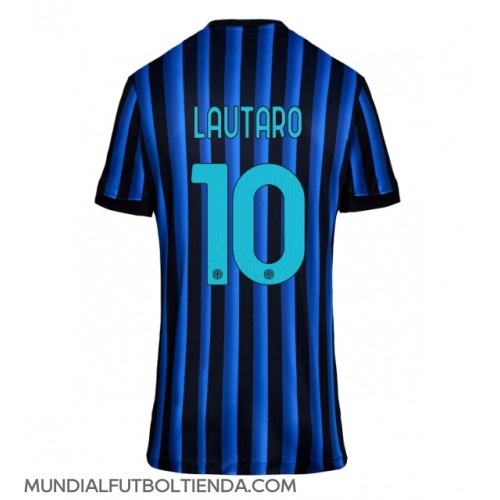 Camiseta Inter Milan Lautaro Martinez #10 Primera Equipación Replica 2025-26 para mujer mangas cortas
